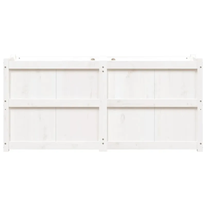 Sodo lovelis, baltas, 150x50x70cm, pušies medienos masyvas