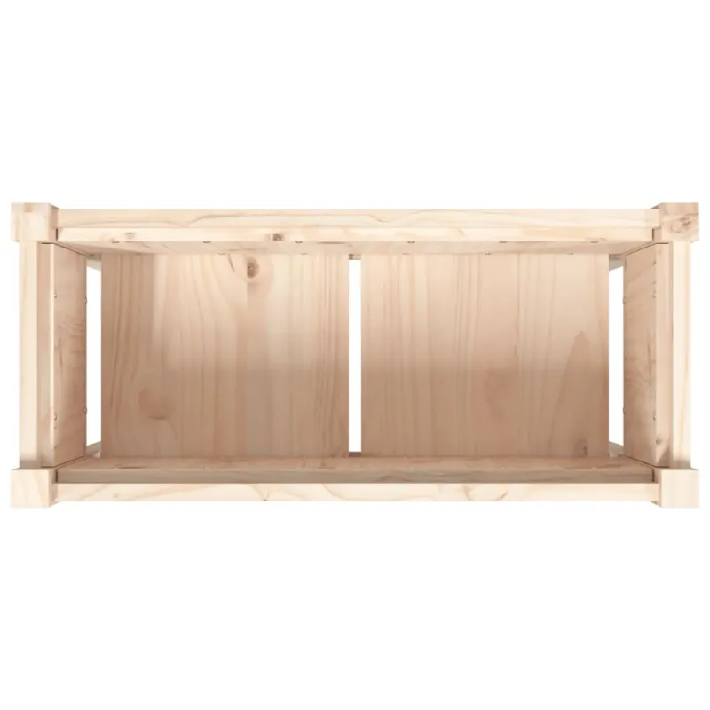 Sodo lovelis su kojelėmis, 70x31x70cm, pušies medienos masyvas