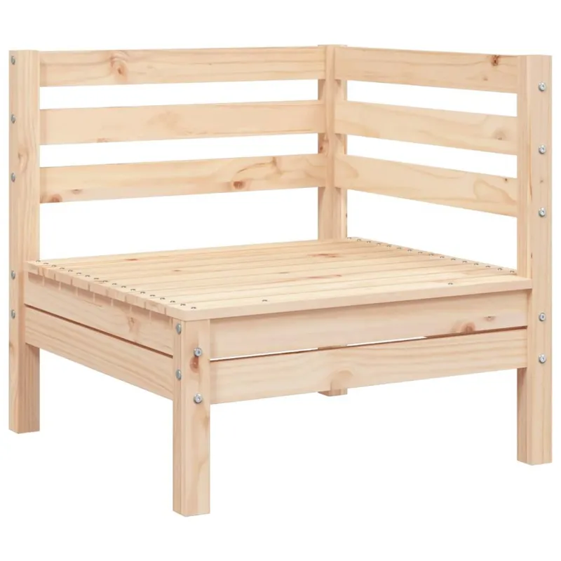 Trivietė sodo sofa, pušies medienos masyvas
