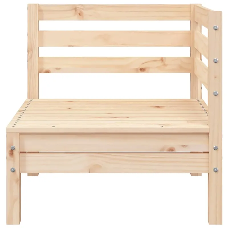 Trivietė sodo sofa, pušies medienos masyvas