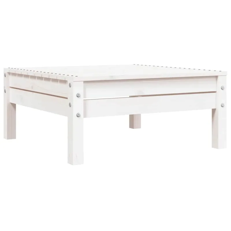 Trivietė sodo sofa, baltos spalvos, pušies medienos masyvas