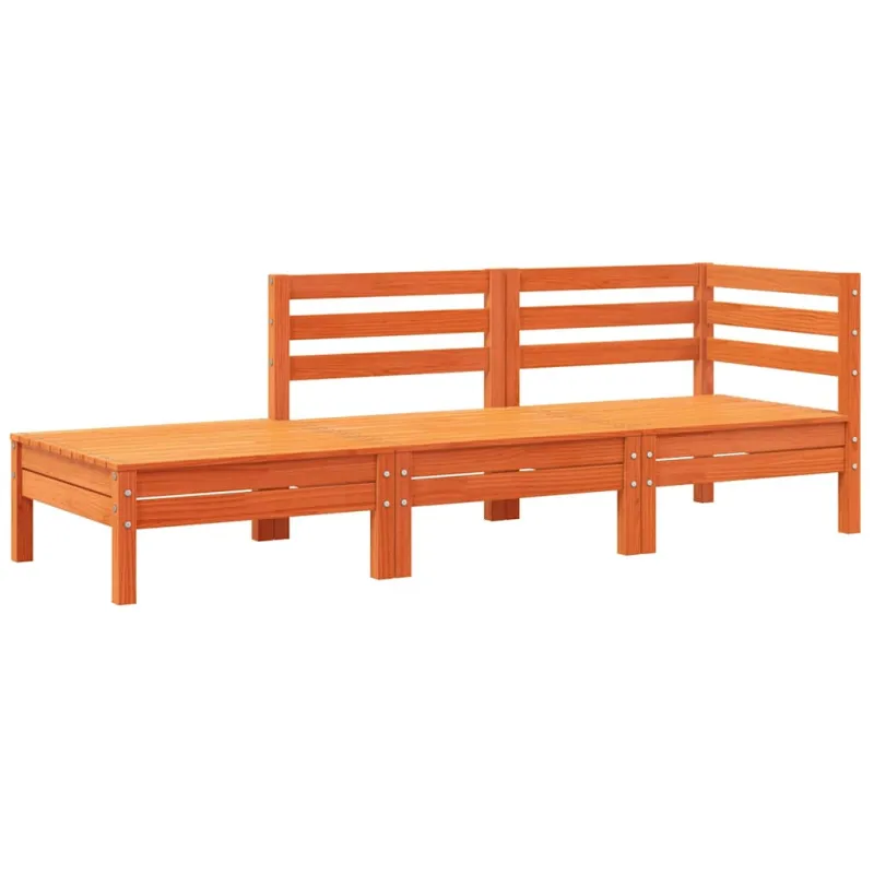 trivietė sodo sofa su pagalvėlėmis ir pakoja