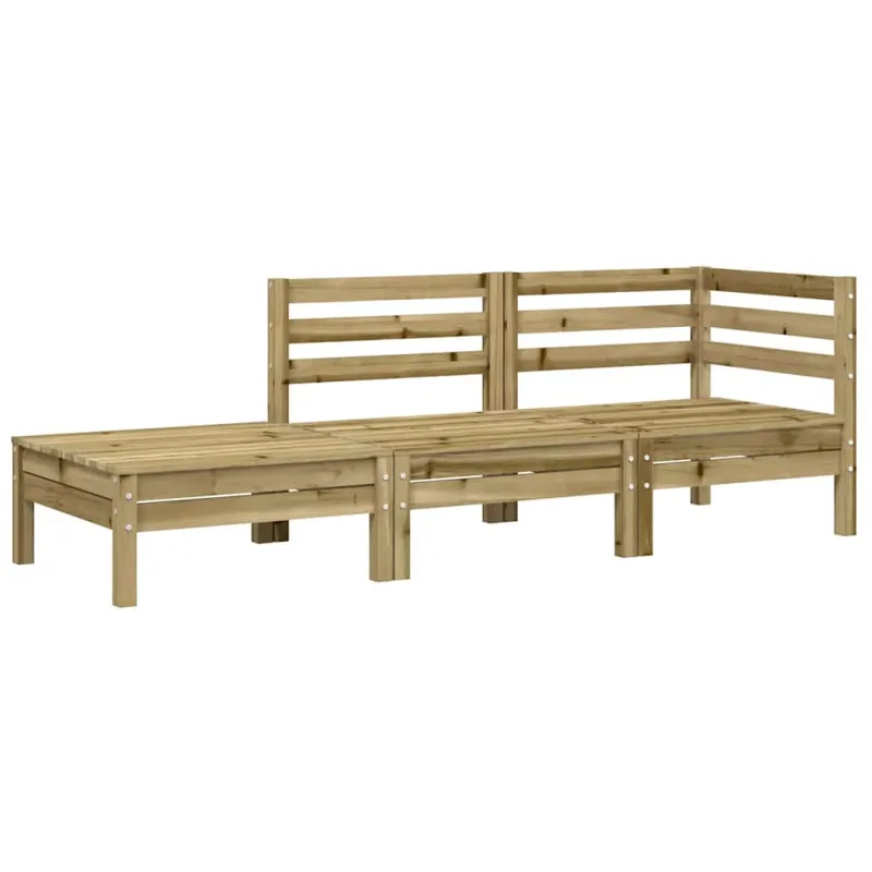 trivietė sodo sofa su pagalvėlėmis ir pakoja