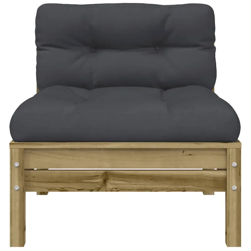 trivietė sodo sofa su pagalvėlėmis ir pakoja
