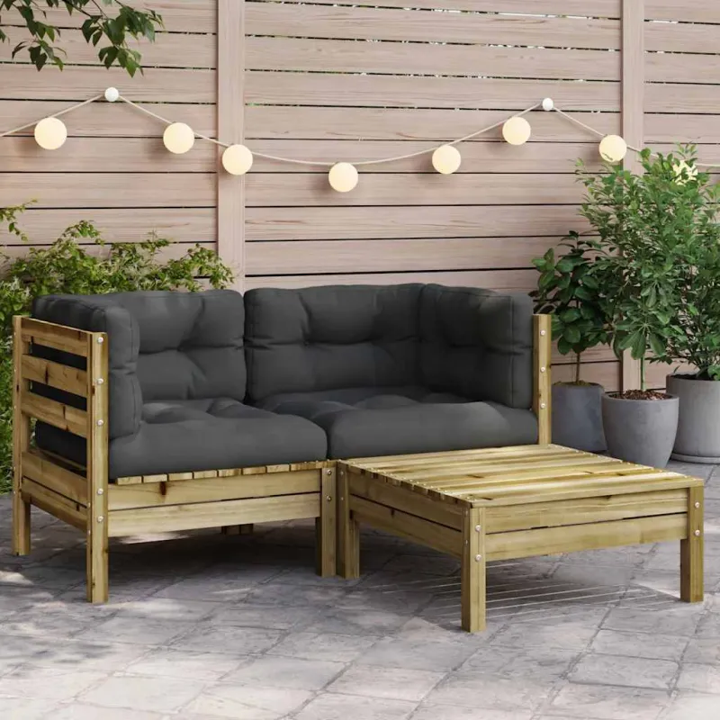 Dvivietė sodo sofa su pagalvėlėmis ir pakoja