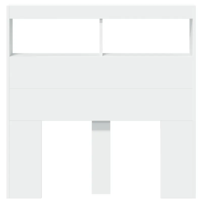 Galvūgalis-spintelė su LED, baltos spalvos, 100x17x102cm