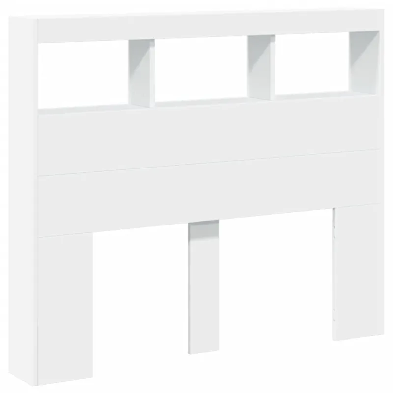 Galvūgalis-spintelė su LED, baltos spalvos, 120x17x102cm