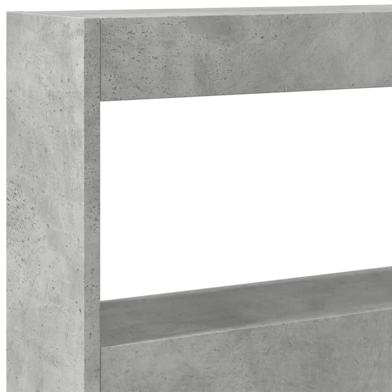 Galvūgalis-spintelė su LED, betono pilkos spalvos, 180x17x102cm