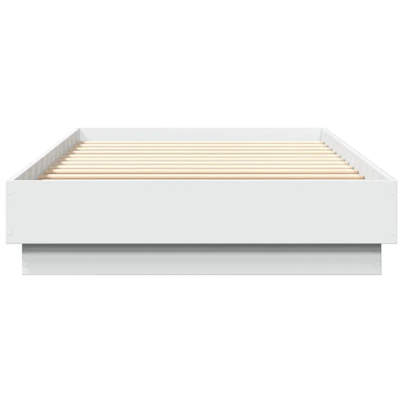 Lovos rėmas su LED lemputėmis, baltos spalvos, 100x200cm