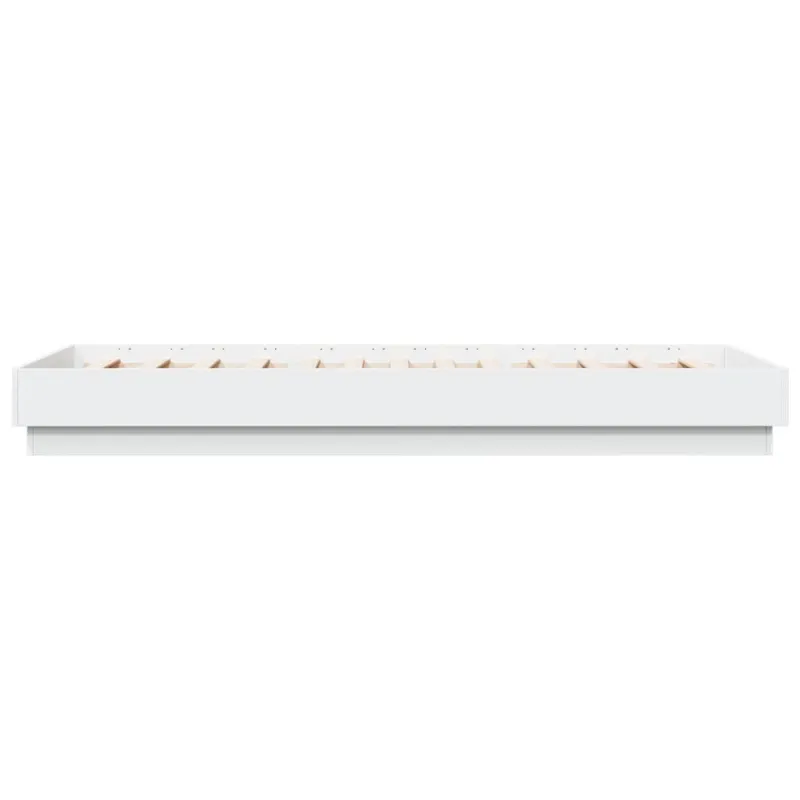 Lovos rėmas su LED lemputėmis, baltos spalvos, 100x200cm