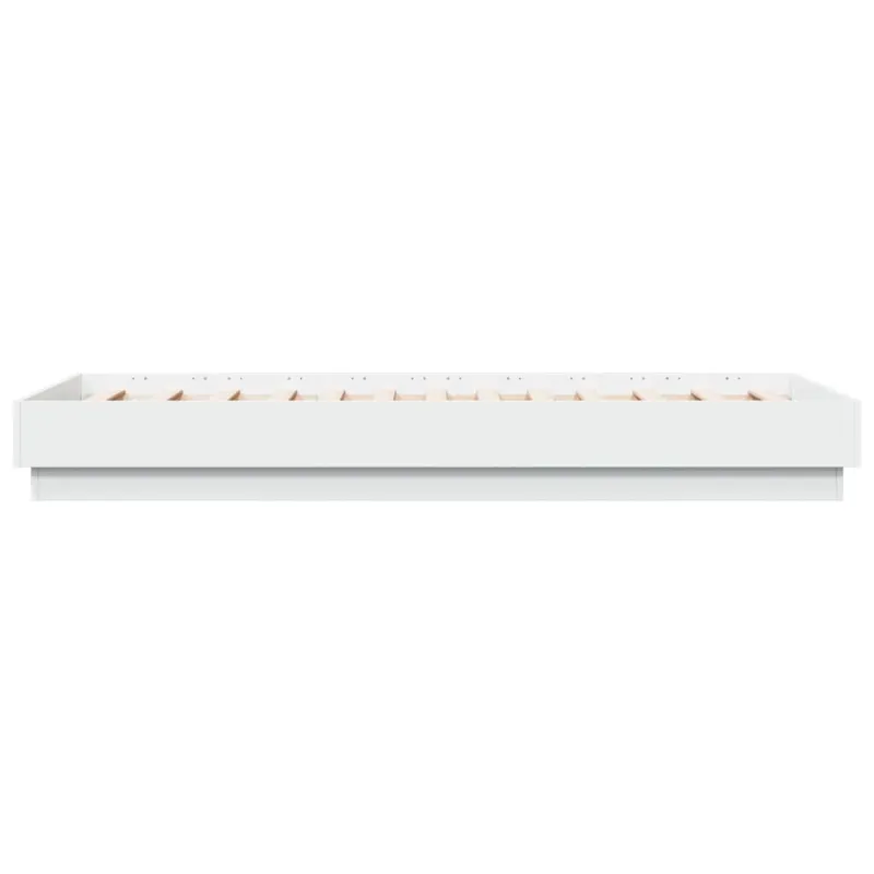 Lovos rėmas su LED lemputėmis, baltos spalvos, 75x190cm