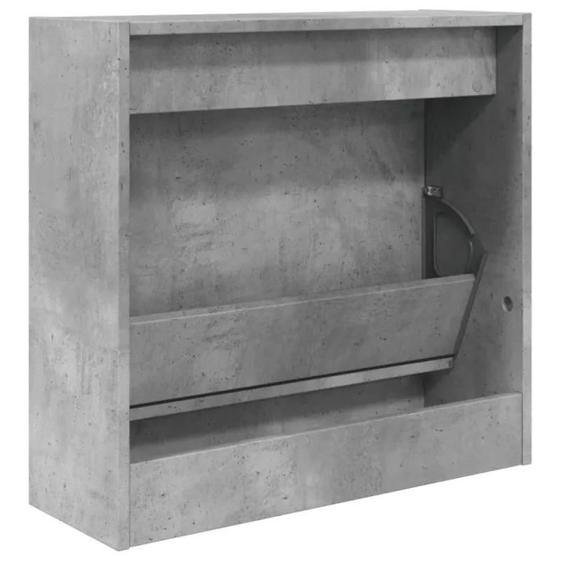 Spintelė batams, betono pilka, 60x21x57cm, apdirbta mediena