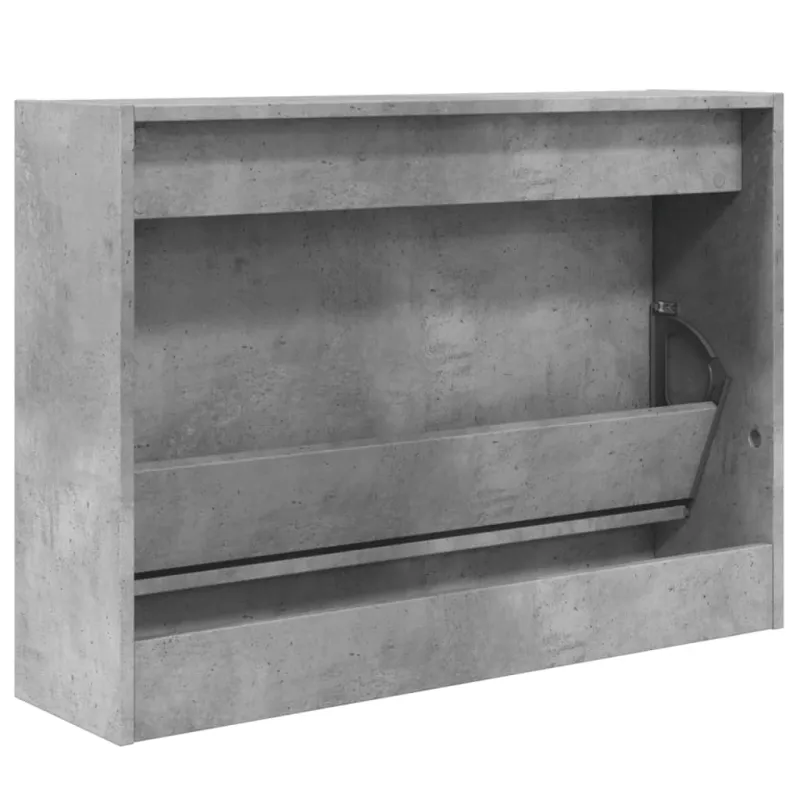Spintelė batams, betono pilka, 80x21x57cm, apdirbta mediena