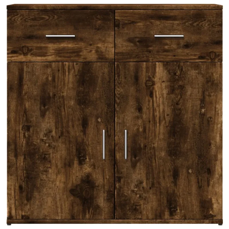 Šoninė spintelė, dūminio ąžuolo, 79x38x80cm, apdirbta mediena
