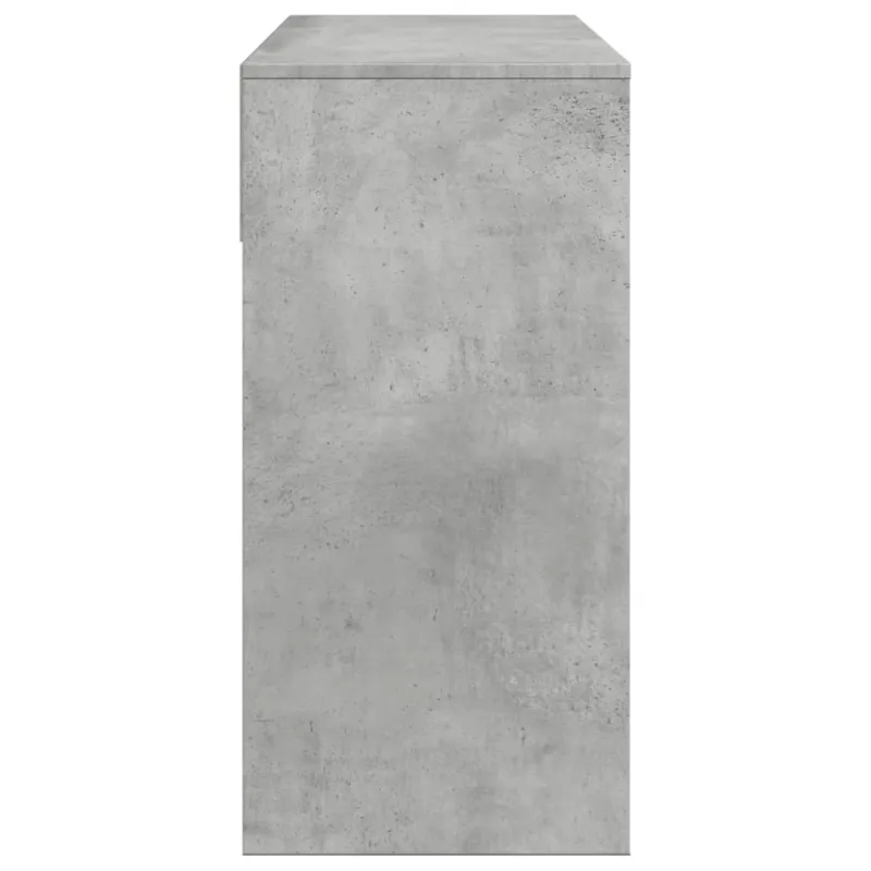 Kosmetinis staliukas su veidrodžiu, betono pilkas, 80x39x80cm