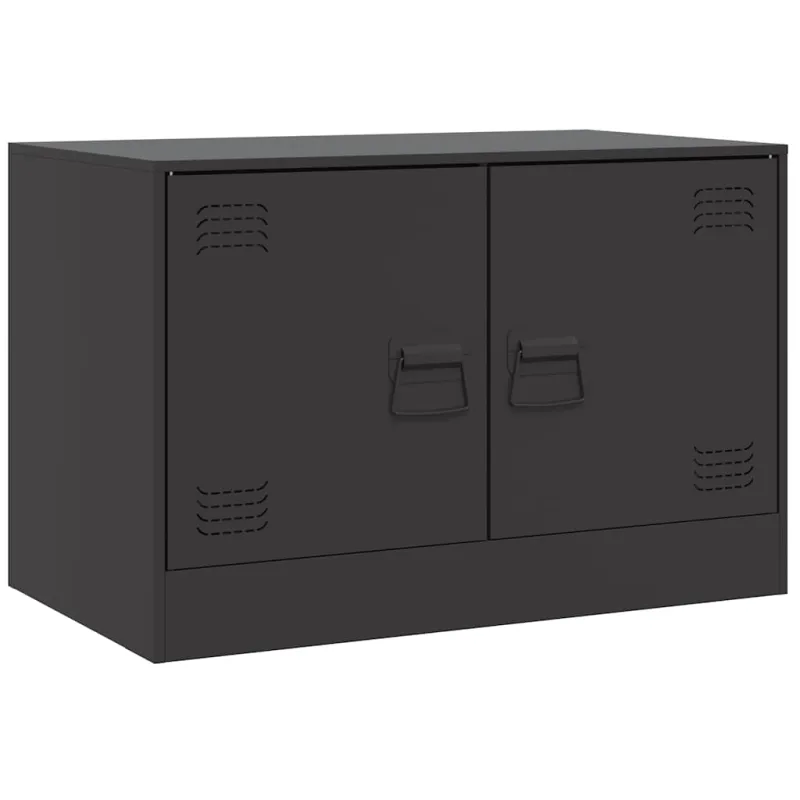 Televizoriaus spintelės, 2vnt., juodos, 67x39x44cm, plienas