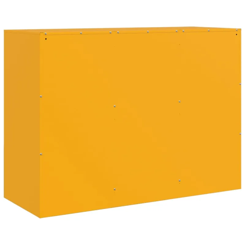 Šoninė spintelė, garstyčių geltona, 99x39x73cm, plienas