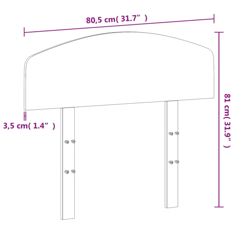 Galvūgalis, baltos spalvos, 75cm, pušies medienos masyvas