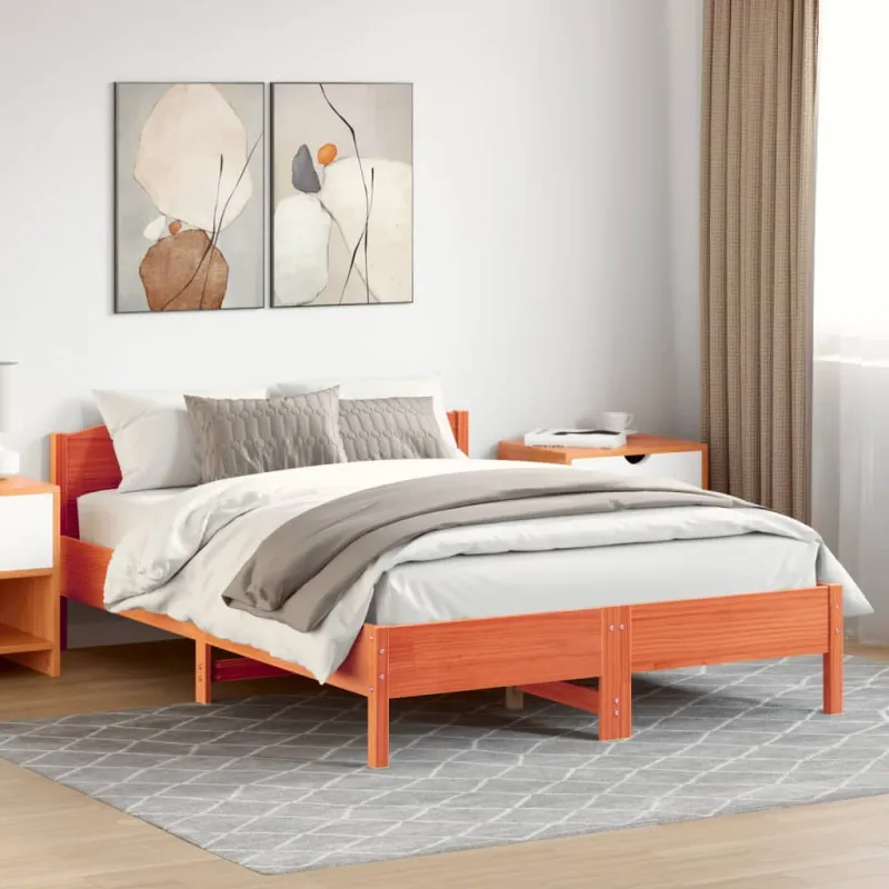 Lovos rėmas be čiužinio, vaško ruda, 140x200cm, pušis