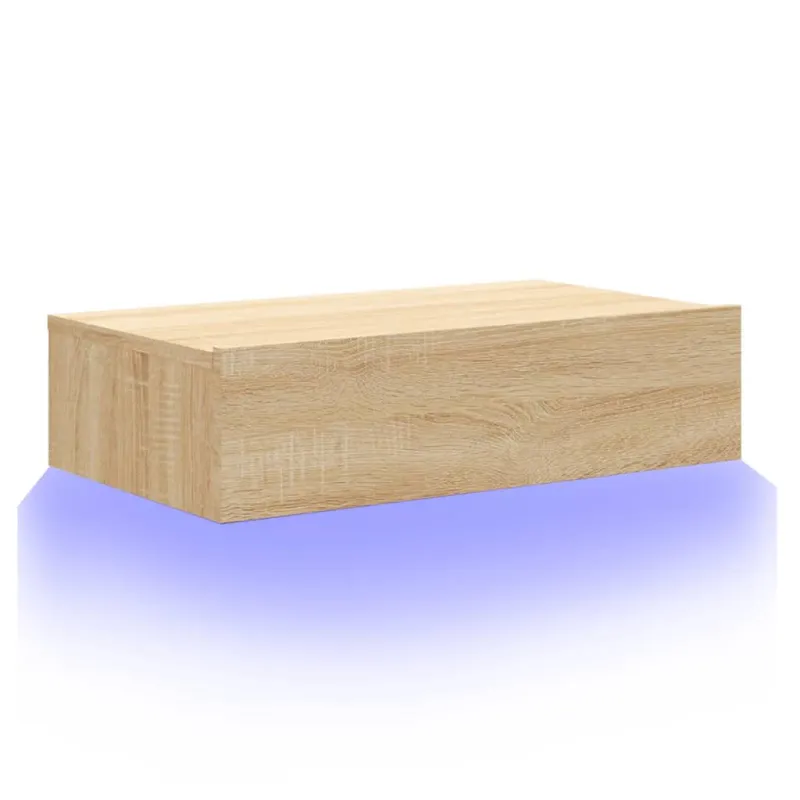 Televizoriaus spintelė su LED lemputėmis, ąžuolo, 60x35x15,5cm