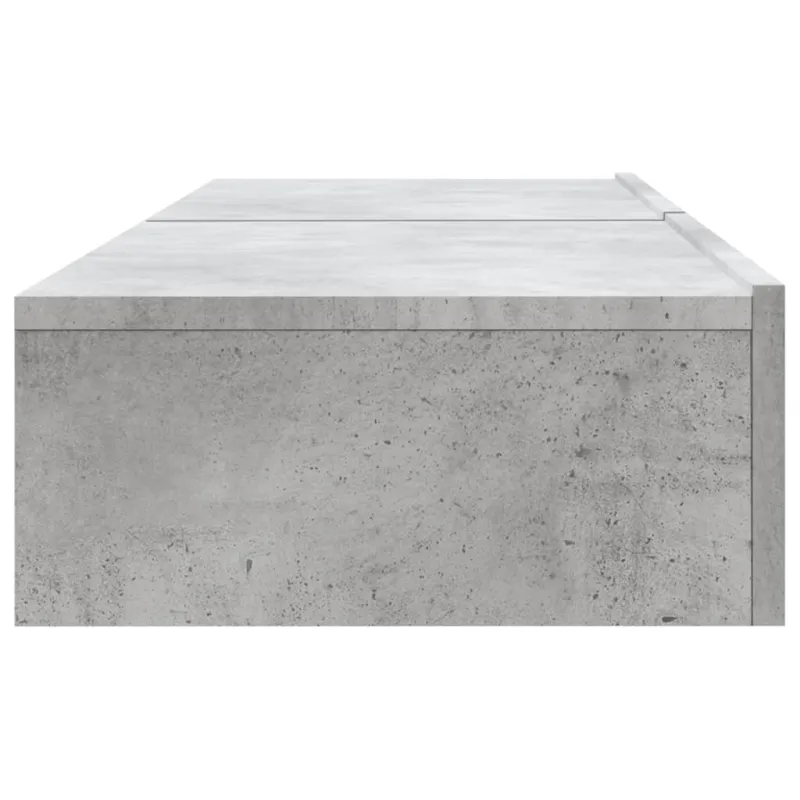 TV spintelės su LED lemputėmis, 2vnt., betono, 60x35x15,5cm