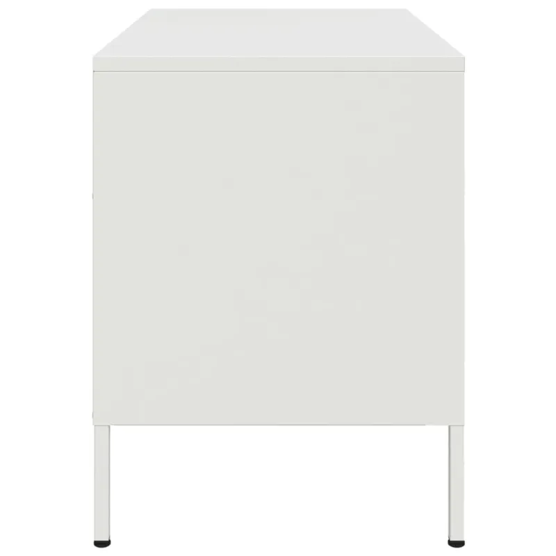 Televizoriaus spintelės, 2vnt., baltos, 68x39x50,5cm, plienas