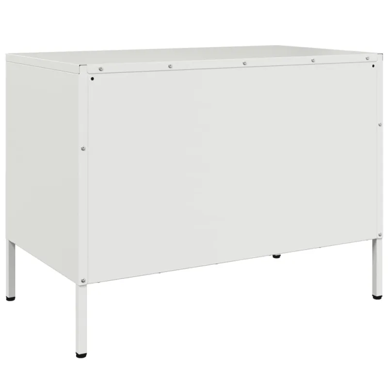 Televizoriaus spintelės, 2vnt., baltos, 68x39x50,5cm, plienas