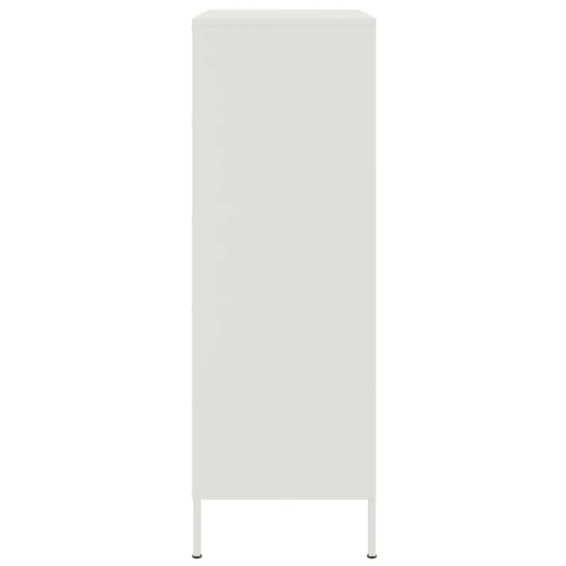 Komoda, baltos spalvos, 68x39x113cm, plienas