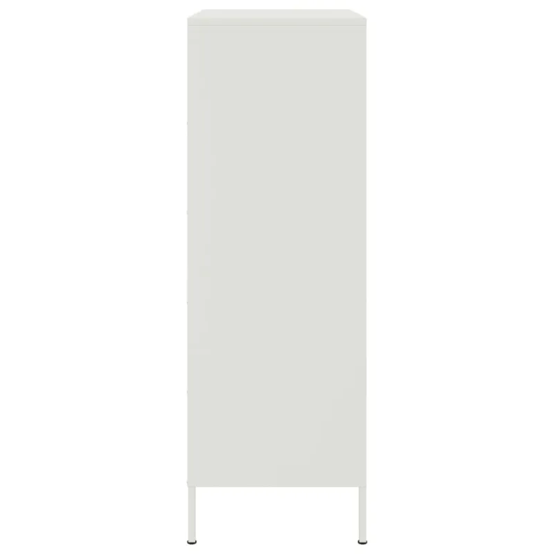 Komoda, baltos spalvos, 68x39x113cm, plienas