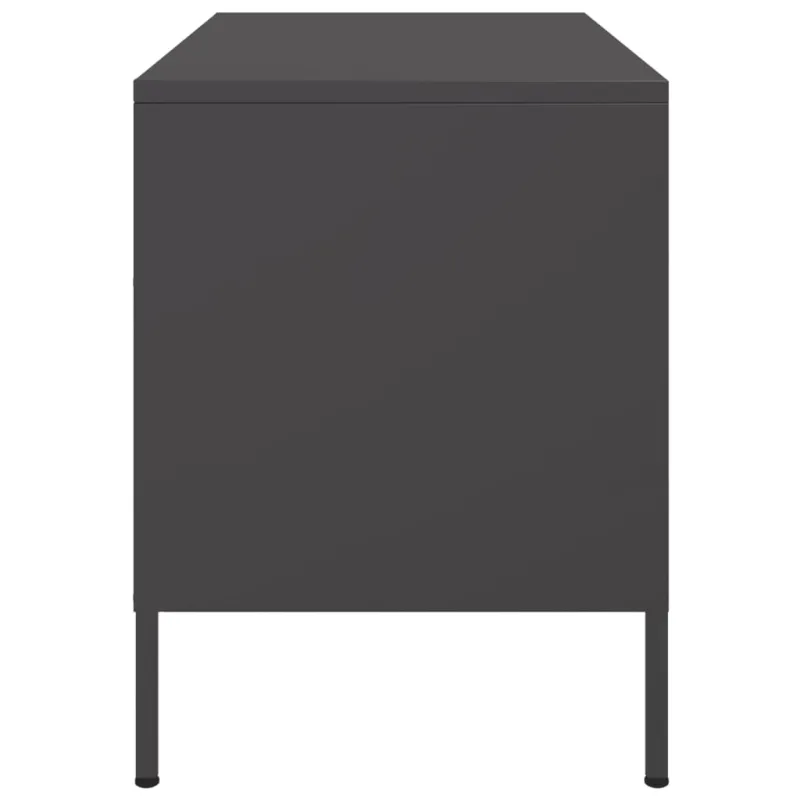 Televizoriaus spintelės, 2vnt., juodos, 68x39x50,5cm, plienas