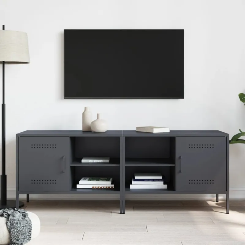 TV spintelės, 2vnt., antracito, 68x39x50,5cm, plienas