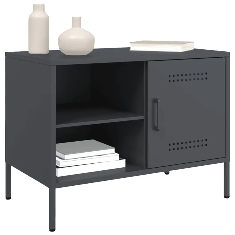 TV spintelės, 2vnt., antracito, 68x39x50,5cm, plienas