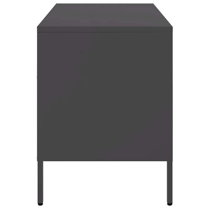Televizoriaus spintelės, 2vnt., juodos, 68x39x50,5cm, plienas