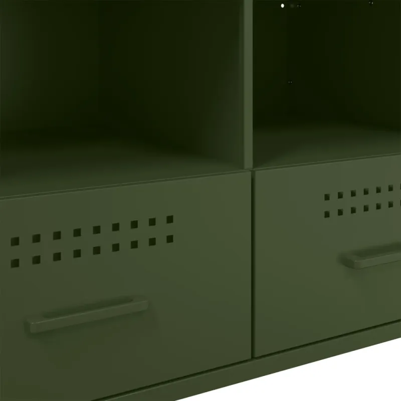 TV spintelės, 2vnt., alyvuogių, 68x39x50,5cm, plienas