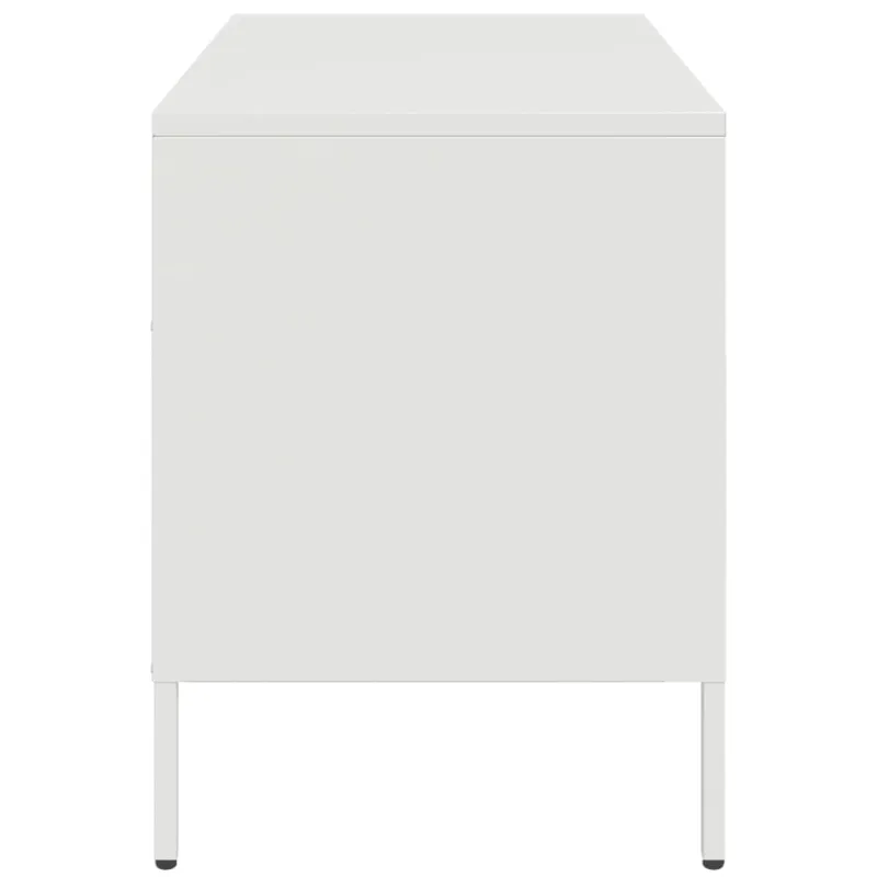 Televizoriaus spintelės, 2vnt., baltos, 68x39x50,5cm, plienas