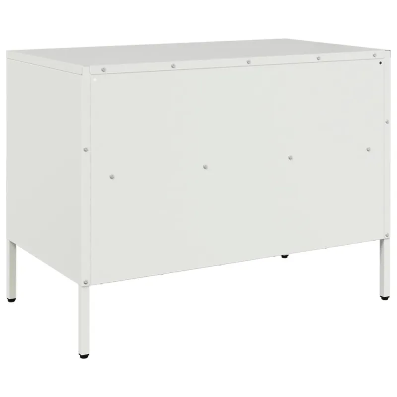 Televizoriaus spintelės, 2vnt., baltos, 68x39x50,5cm, plienas