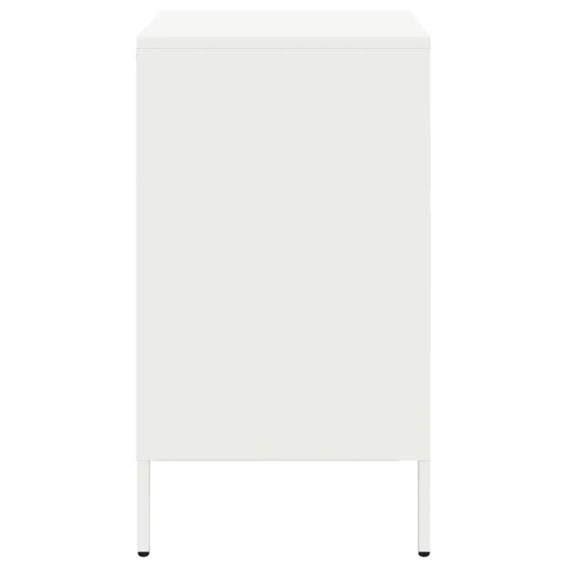 Naktinė spintelė, baltos spalvos, 36x39x68cm, plienas