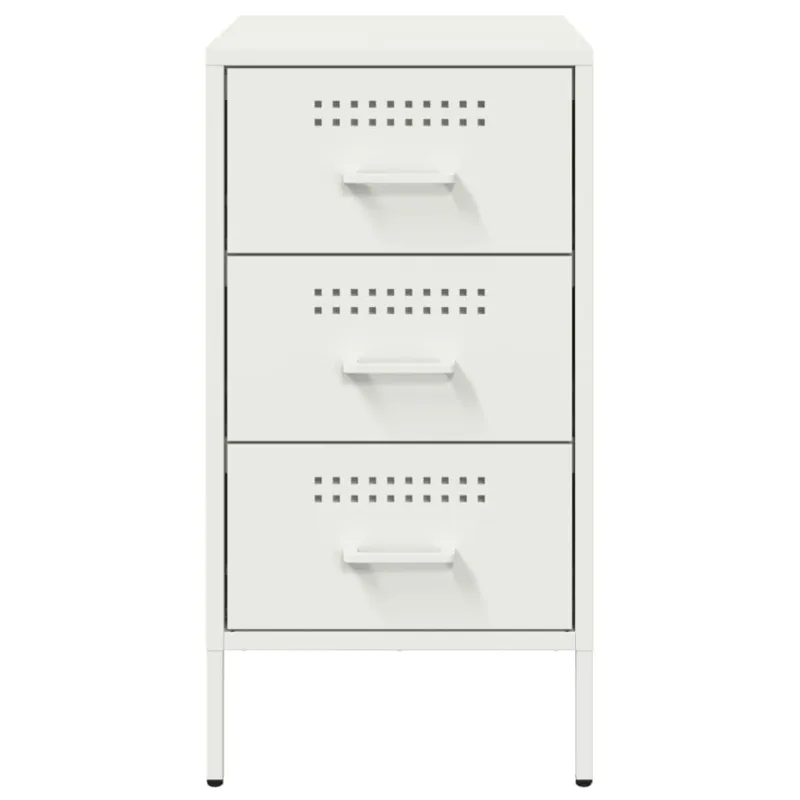 Naktinė spintelė, baltos spalvos, 36x39x68cm, plienas