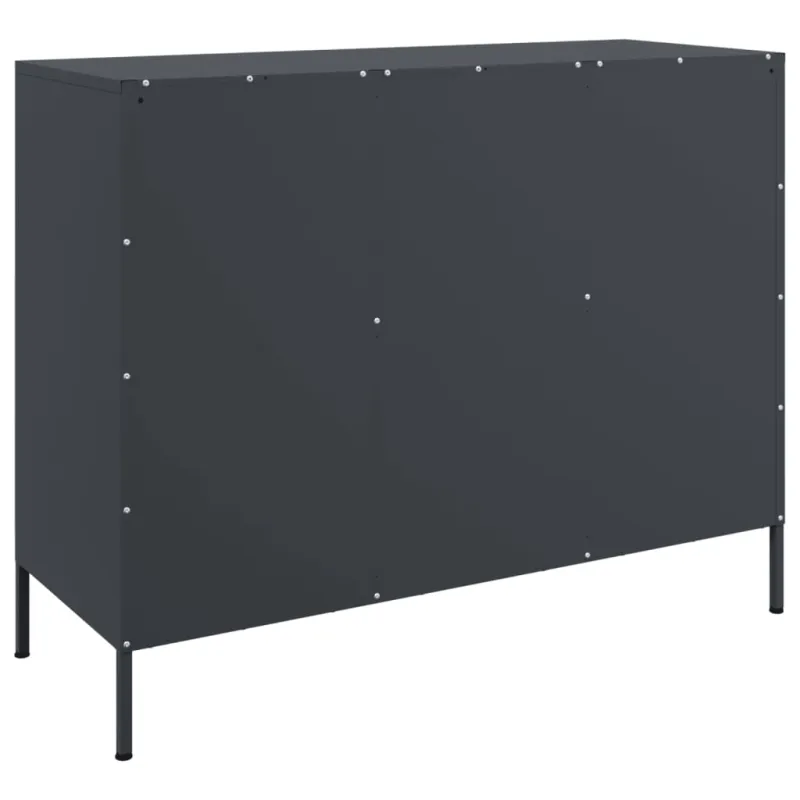 Šoninė spintelė, antracito spalvos, 100,5x39x79cm, plienas