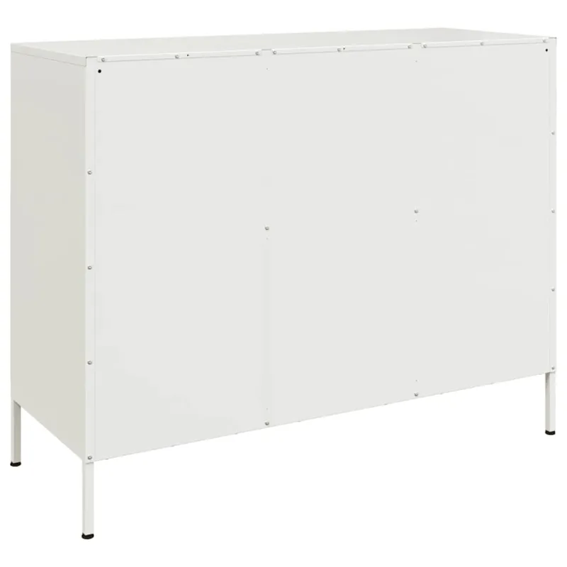 Šoninė spintelė, baltos spalvos, 100,5x39x79cm, plienas
