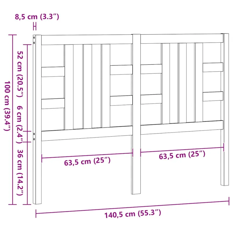 Galvūgalis, vaško rudos spalvos, 135cm, pušies medienos masyvas