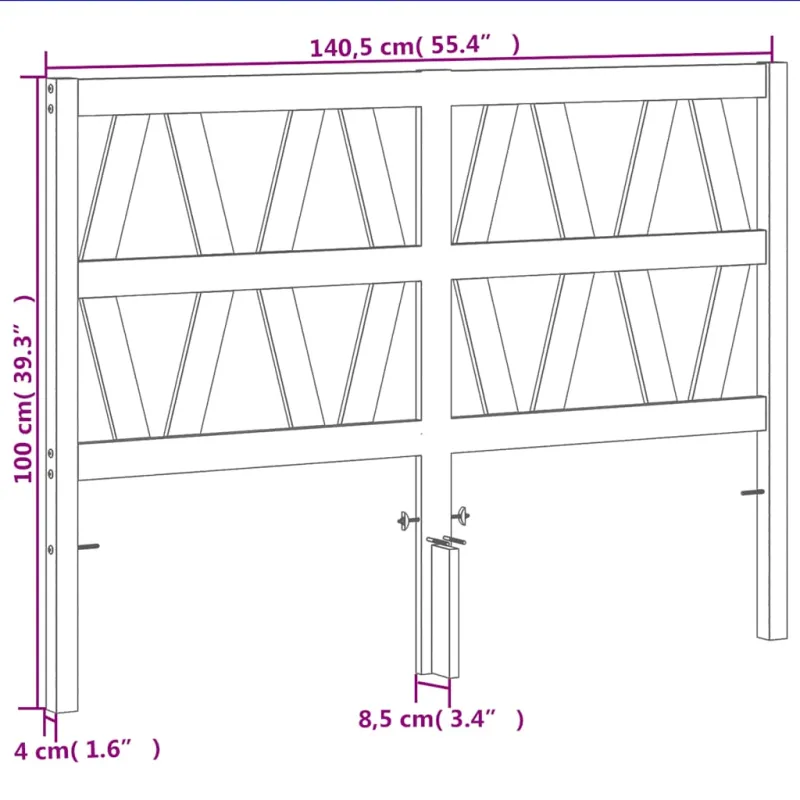 Galvūgalis, vaško rudos spalvos, 135cm, pušies medienos masyvas