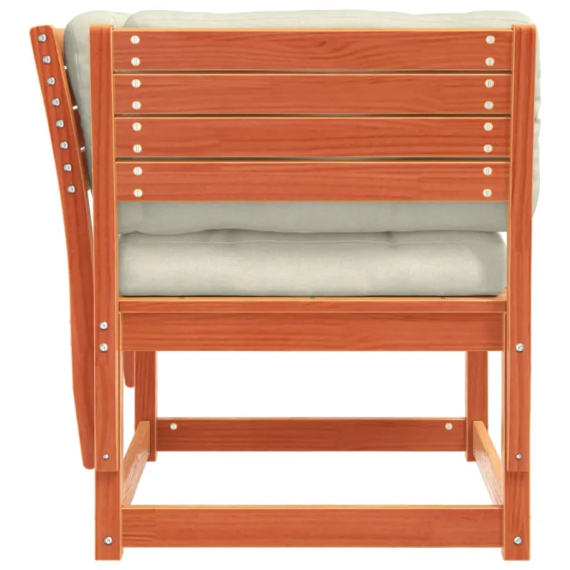 Sodo sofos dalis su pagalvėmis, vaško, pušis, su porankiais