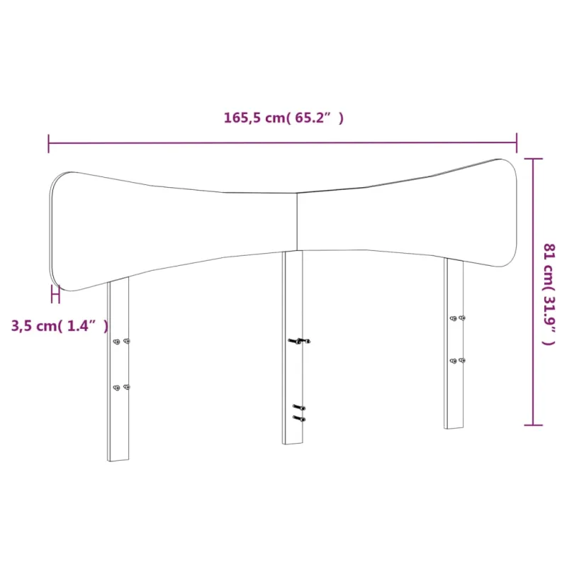 Galvūgalis, baltos spalvos, 160cm, pušies medienos masyvas