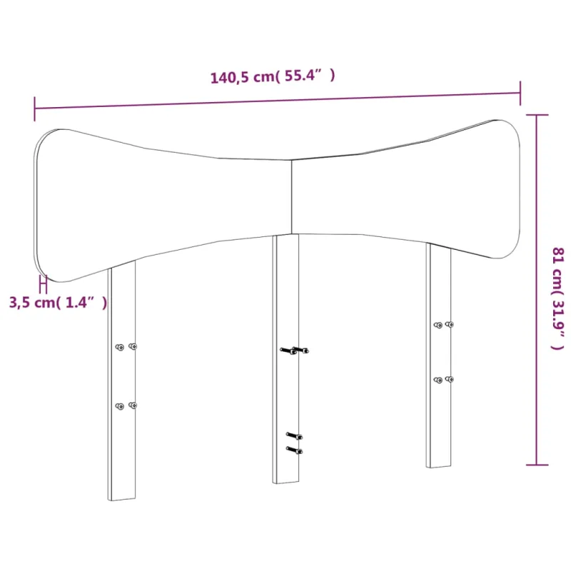 Galvūgalis, vaško rudos spalvos, 135cm, pušies medienos masyvas