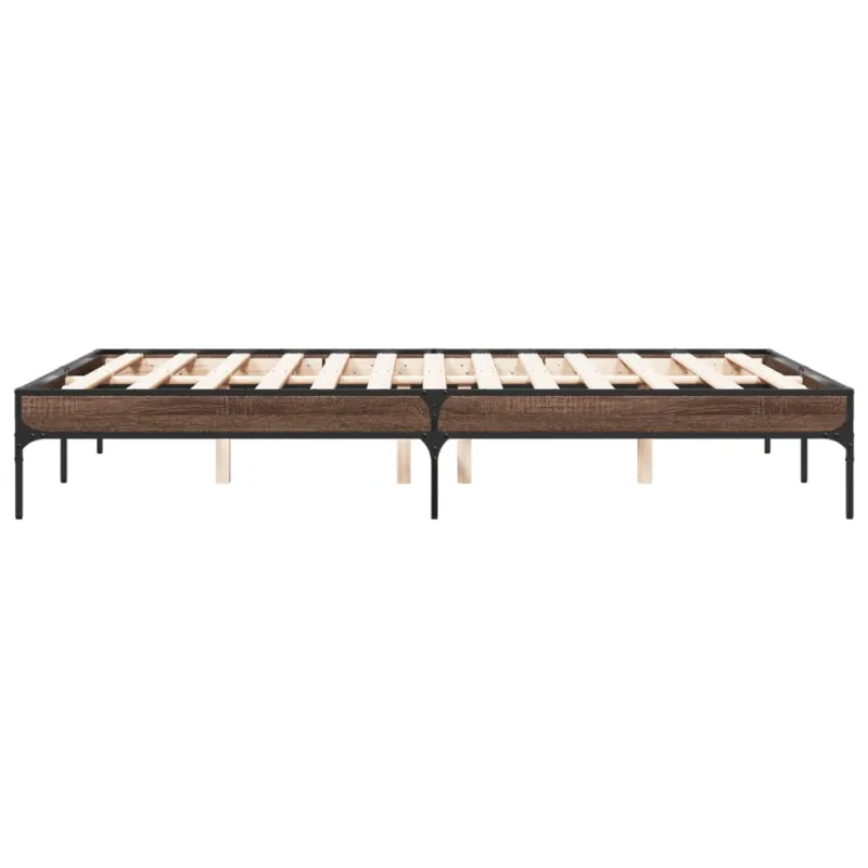 Lovos rėmas, rudas ąžuolo, 120x200cm, apdirbta mediena/metalas