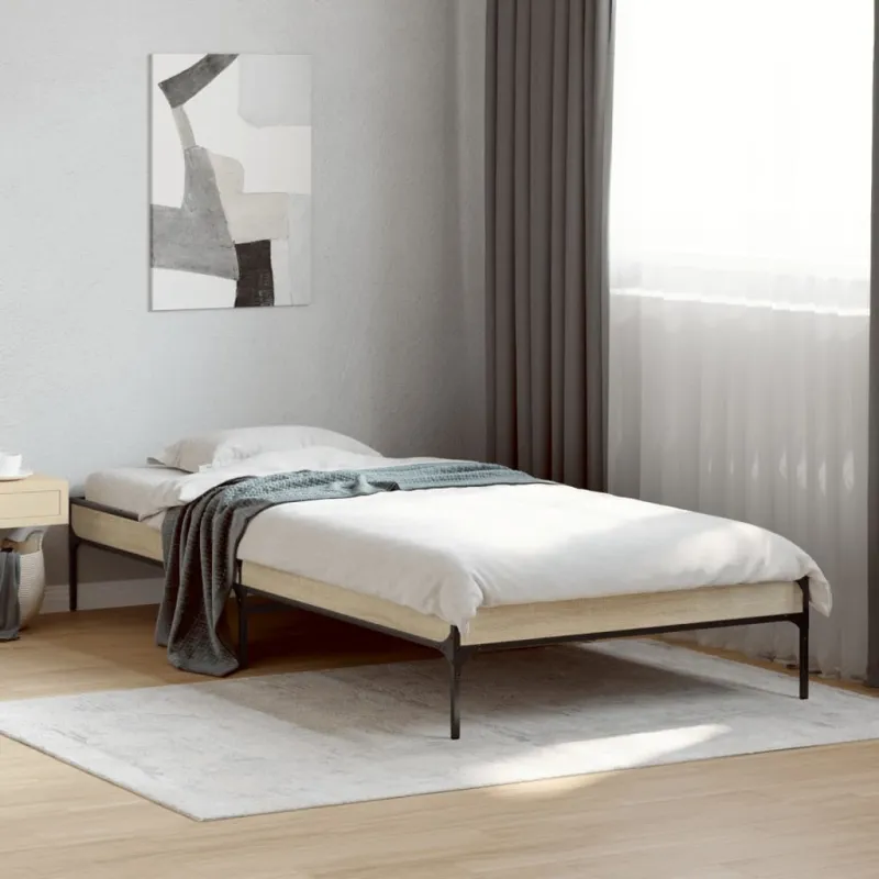 Lovos rėmas, ąžuolo, 100x200cm, apdirbta mediena ir metalas