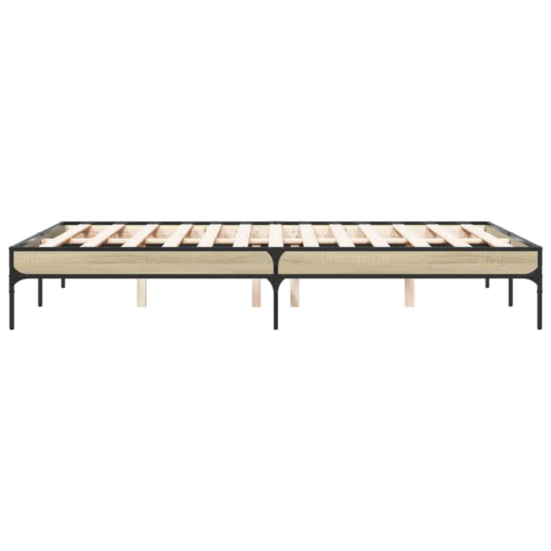 Lovos rėmas, ąžuolo, 135x190cm, apdirbta mediena ir metalas