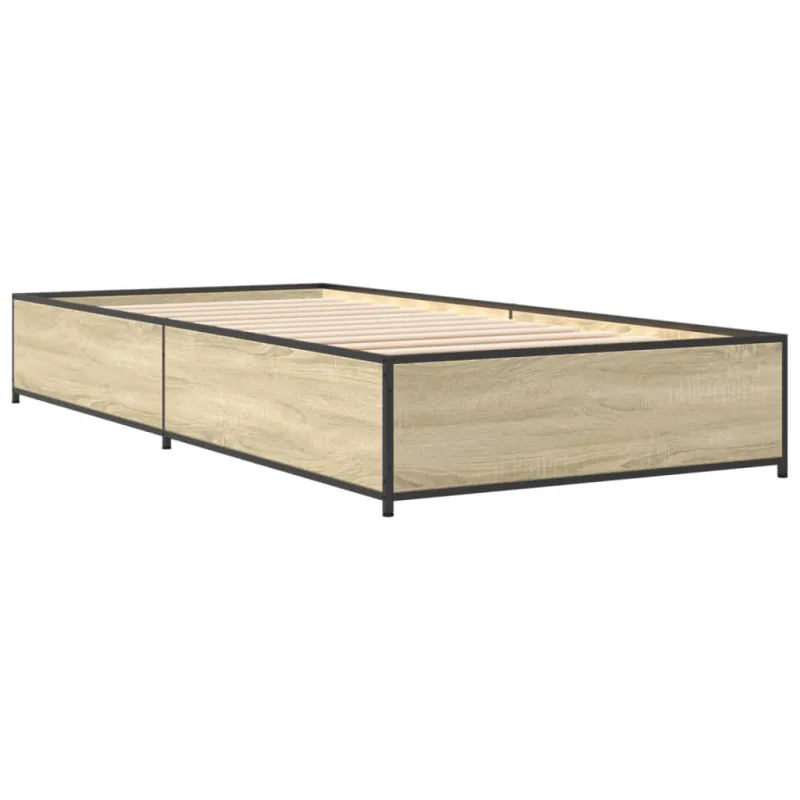 Lovos rėmas, ąžuolo, 75x190cm, apdirbta mediena ir metalas