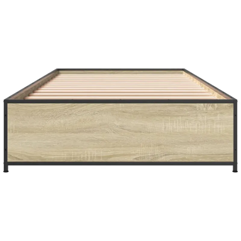 Lovos rėmas, ąžuolo, 75x190cm, apdirbta mediena ir metalas